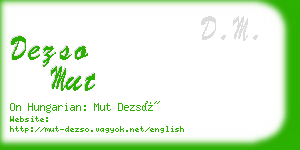 dezso mut business card